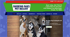 Desktop Screenshot of barkingoakspetresort.com