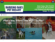 Tablet Screenshot of barkingoakspetresort.com